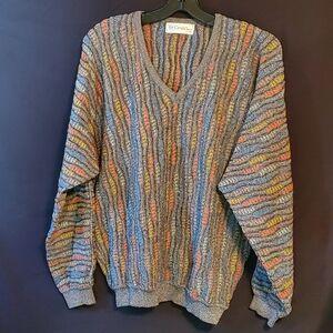 Vintage 80's St. Croix V Neck Sweater Size Medium